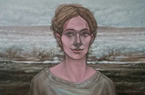 "Portre" eseri CELALETTİN TANDOĞDU tarafından 2009 yılında 40x60 cm ölçülerinde Tuval üzeri yağlı boya tekniği ile yapılmıştır.