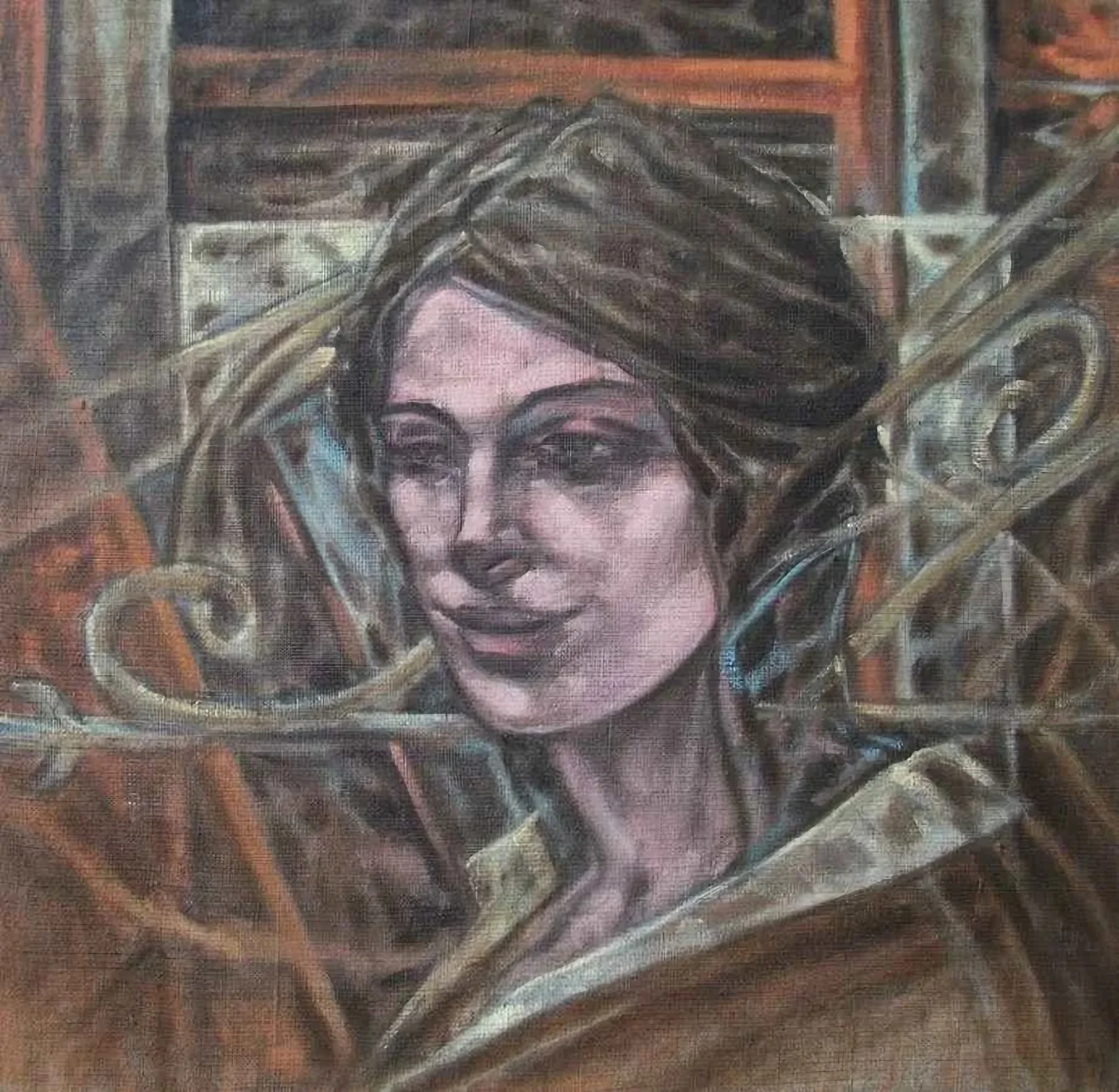 "Portre" eseri CELALETTİN TANDOĞDU tarafından 2010 yılında 40x40 cm ölçülerinde Tuval üzeri yağlı boya tekniği ile yapılmıştır.