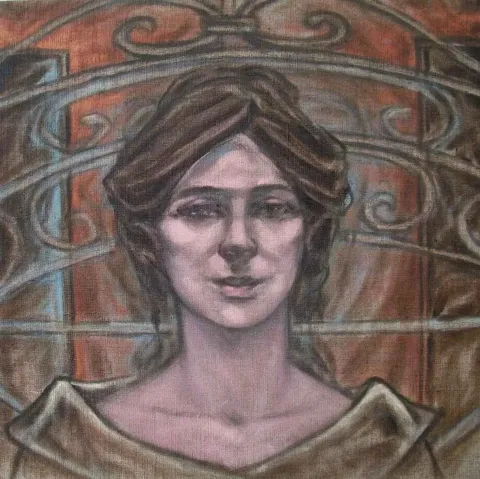 "Portre" eseri CELALETTİN TANDOĞDU tarafından 2010 yılında 40x40 cm ölçülerinde Tuval üzeri yağlı boya tekniği ile yapılmıştır.