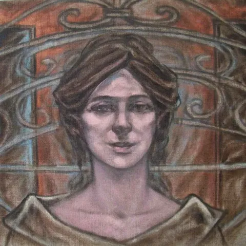 "Portre" eseri CELALETTİN TANDOĞDU tarafından 2010 yılında 40x40 cm ölçülerinde Tuval üzeri yağlı boya tekniği ile yapılmıştır.