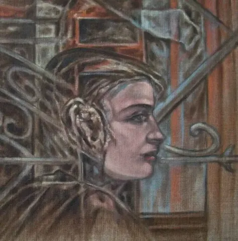 "Portre" eseri CELALETTİN TANDOĞDU tarafından 2010 yılında 40x40 cm ölçülerinde Tuval üzeri yağlı boya tekniği ile yapılmıştır.