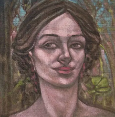 "Portre" eseri CELALETTİN TANDOĞDU tarafından 2010 yılında 40x40 cm ölçülerinde Tuval üzeri yağlı boya tekniği ile yapılmıştır.
