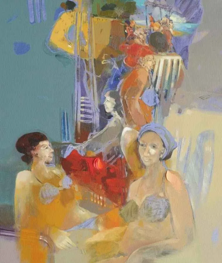 yakınlaştır "Plaj" eseri HAKAN ESMER tarafından 2010 yılında 116x89 cm ölçülerinde Tuval üzeri yağlı boya tekniği ile yapılmıştır.