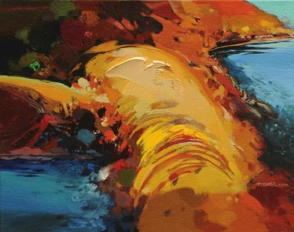 "Uzaklar" eseri HAKAN ESMER tarafından 2010 yılında 24x30 cm ölçülerinde Tuval üzeri yağlı boya tekniği ile yapılmıştır.