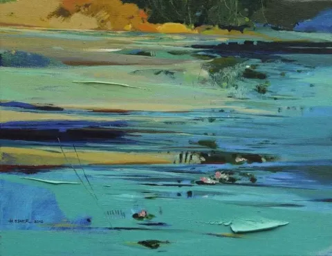 "Mavi Düşler" eseri HAKAN ESMER tarafından 2010 yılında 28x36 cm ölçülerinde Tuval üzeri yağlı boya tekniği ile yapılmıştır.