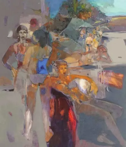 HAKAN ESMER — “Plaj”, 2010 "Plaj" eseri HAKAN ESMER tarafından 2010 yılında 140x116 cm ölçülerinde Tuval üzeri yağlı boya tekniği ile yapılmıştır.