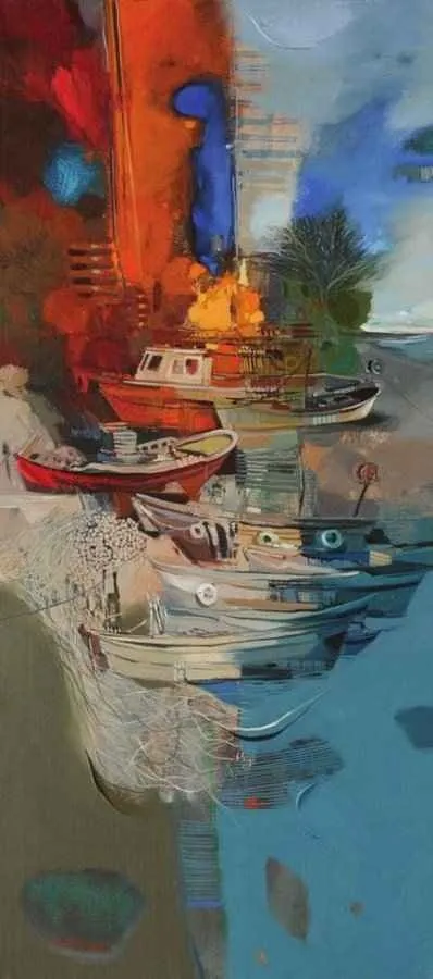 yakınlaştır "Heyamola" eseri HAKAN ESMER tarafından 2010 yılında 110x50 cm ölçülerinde Tuval üzeri yağlı boya tekniği ile yapılmıştır.