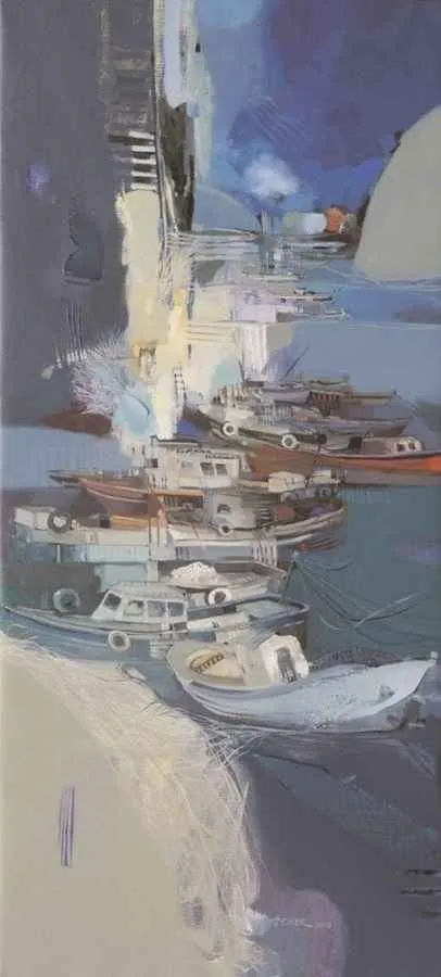 yakınlaştır "Heyamola" eseri HAKAN ESMER tarafından 2010 yılında 110x50 cm ölçülerinde Tuval üzeri yağlı boya tekniği ile yapılmıştır.
