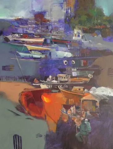 "Heyamola" eseri HAKAN ESMER tarafından 2010 yılında 116x89 cm ölçülerinde Tuval üzeri yağlı boya tekniği ile yapılmıştır.
