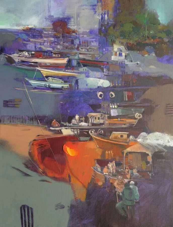 yakınlaştır "Heyamola" eseri HAKAN ESMER tarafından 2010 yılında 116x89 cm ölçülerinde Tuval üzeri yağlı boya tekniği ile yapılmıştır.