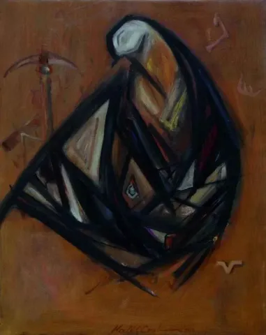 "isimsiz" eseri HALİL COŞKUN tarafından 2010 yılında 50x40 cm ölçülerinde Tuval üzeri yağlı boya tekniği ile yapılmıştır.