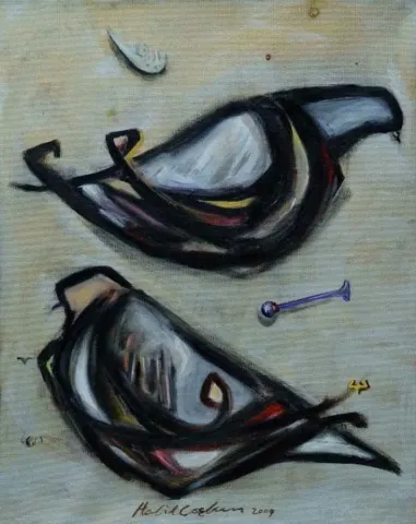 "isimsiz" eseri HALİL COŞKUN tarafından 2010 yılında 50x40 cm ölçülerinde Tuval üzeri yağlı boya tekniği ile yapılmıştır.
