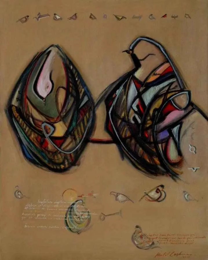"isimsiz" eseri HALİL COŞKUN tarafından 2010 yılında 107x85 cm ölçülerinde Tuval üzeri yağlı boya tekniği ile yapılmıştır.