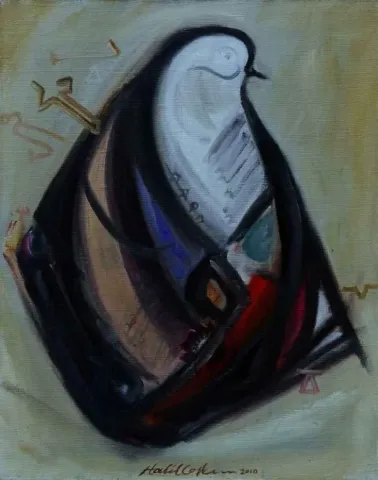 "isimsiz" eseri HALİL COŞKUN tarafından 2010 yılında 50x40 cm ölçülerinde Tuval üzeri yağlı boya tekniği ile yapılmıştır.