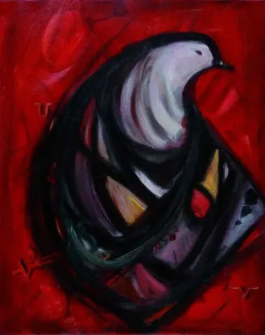 "isimsiz" eseri HALİL COŞKUN tarafından 2010 yılında 50x40 cm ölçülerinde Tuval üzeri yağlı boya tekniği ile yapılmıştır.
