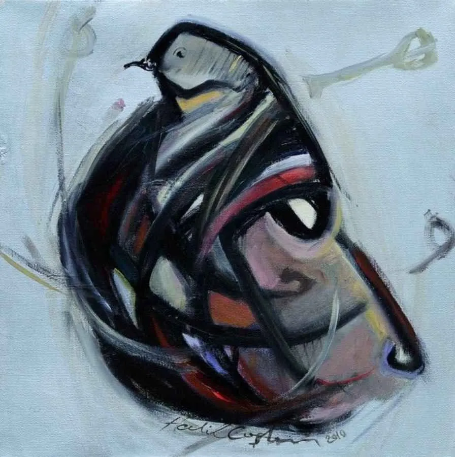 "isimsiz" eseri HALİL COŞKUN tarafından 2010 yılında 30x30 cm ölçülerinde Tuval üzeri yağlı boya tekniği ile yapılmıştır.