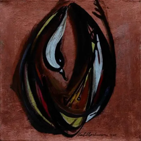"isimsiz" eseri HALİL COŞKUN tarafından 2010 yılında 30x30 cm ölçülerinde Tuval üzeri yağlı boya tekniği ile yapılmıştır.