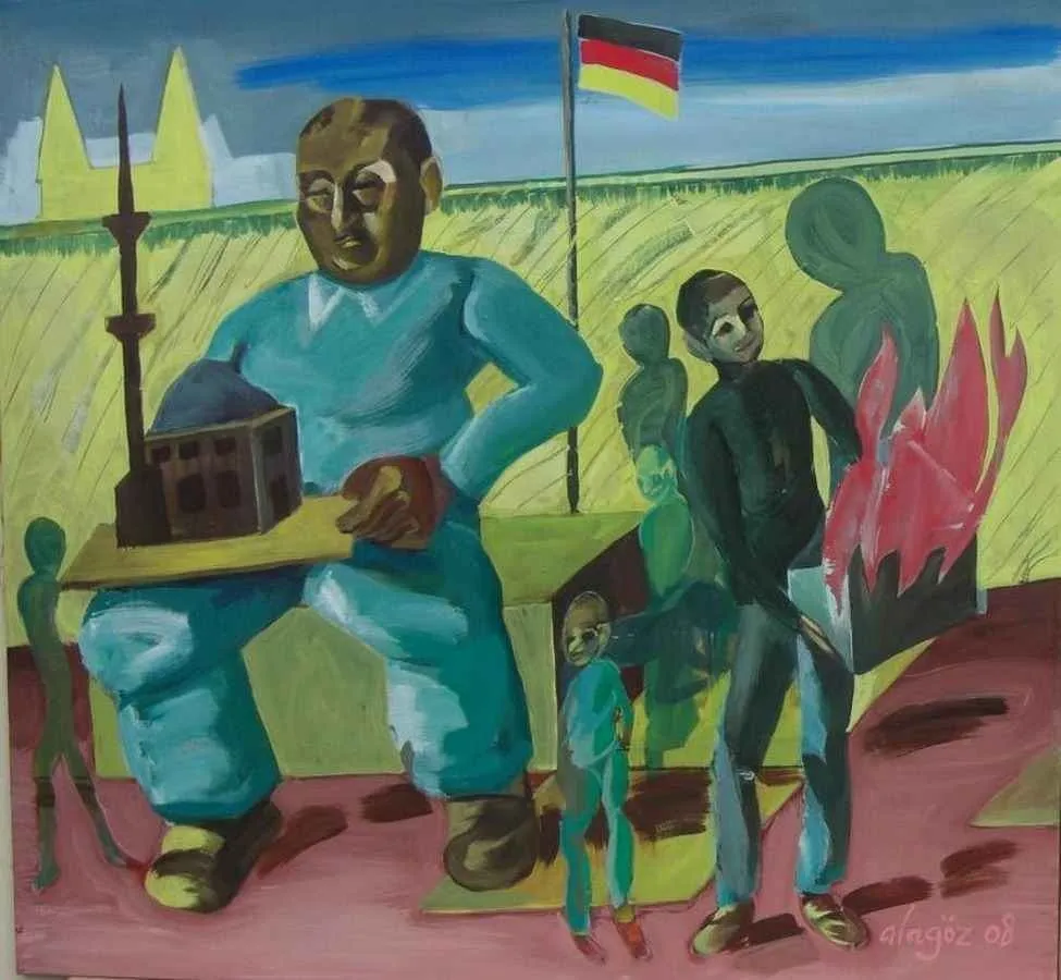 yakınlaştır "Duvar dibi" eseri MEHMET ALAGÖZ tarafından 2008 yılında 120x130 cm ölçülerinde Tuval üzeri yağlı boya tekniği ile yapılmıştır.