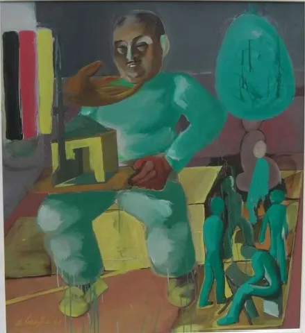 MEHMET ALAGÖZ — “Camici”, 2006 "Camici" eseri MEHMET ALAGÖZ tarafından 2006 yılında 110x100 cm ölçülerinde Tuval üzeri yağlı boya tekniği ile yapılmıştır.