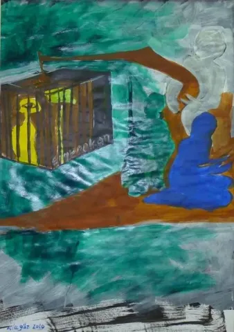 MEHMET ALAGÖZ — “İsimsiz”, 2010 "İsimsiz" eseri MEHMET ALAGÖZ tarafından 2010 yılında 70x50 cm ölçülerinde Tuval üzeri akrilik boya tekniği ile yapılmıştır.