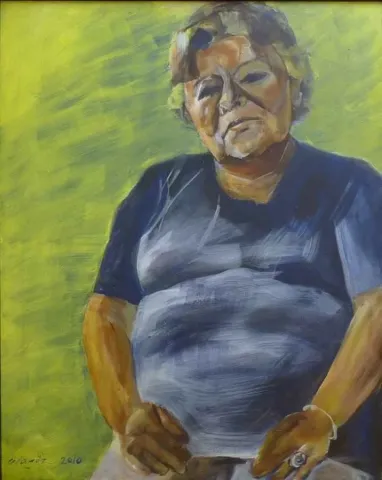 MEHMET ALAGÖZ — “Aygül Hanım”, 2010 "Aygül Hanım" eseri MEHMET ALAGÖZ tarafından 2010 yılında 81x65 cm ölçülerinde Tuval üzeri akrilik boya tekniği ile yapılmıştır.