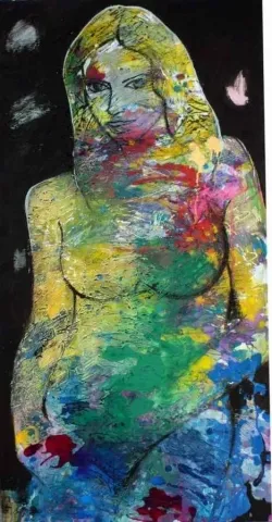 "isimsiz" eseri MEHMET DEDE tarafından 2010 yılında 100x50 cm ölçülerinde Tuval üzeri karışık teknik tekniği ile yapılmıştır.