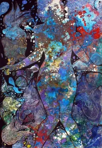 "isimsiz" eseri MEHMET DEDE tarafından 2010 yılında 116x69 cm ölçülerinde Tuval üzeri karışık teknik tekniği ile yapılmıştır.