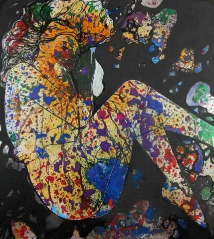"isimsiz" eseri MEHMET DEDE tarafından 2007 yılında 100x70 cm ölçülerinde Tuval üzeri akrilik boya tekniği ile yapılmıştır.
