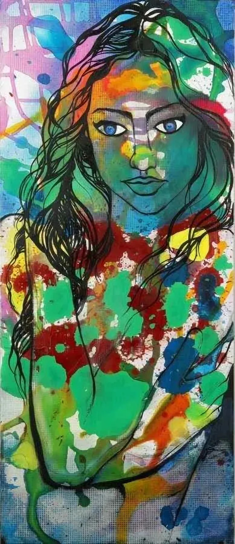 "isimsiz" eseri MEHMET DEDE tarafından 2010 yılında 80x80 cm ölçülerinde Tuval üzeri karışık teknik tekniği ile yapılmıştır.
