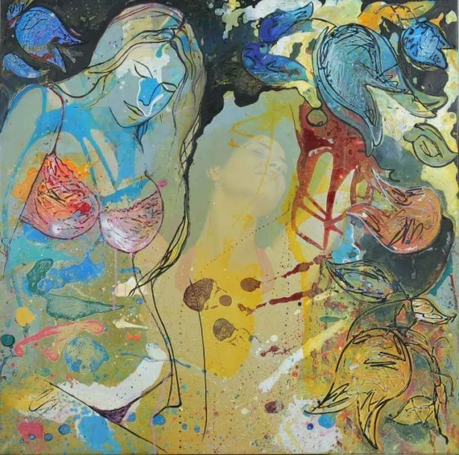 "isimsiz" eseri MEHMET DEDE tarafından 2008 yılında 126x125 cm ölçülerinde Tuval üzeri akrilik boya tekniği ile yapılmıştır.