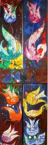 MEHMET DEDE — “isimsiz”, 2010 "isimsiz" eseri MEHMET DEDE tarafından 2010 yılında 151x49 cm ölçülerinde Tuval üzeri karışık teknik tekniği ile yapılmıştır.