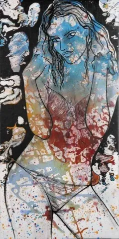 MEHMET DEDE — “isimsiz”, 2009 "isimsiz" eseri MEHMET DEDE tarafından 2009 yılında 90x45 cm ölçülerinde Tuval üzeri akrilik boya tekniği ile yapılmıştır.