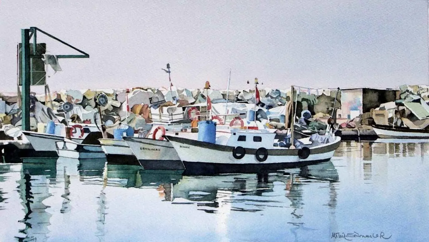 "isimsiz" eseri METİN SÖNMEZLER tarafından 2010 yılında 23x44 cm ölçülerinde Kağıt üzeri sulu boya tekniği ile yapılmıştır.
