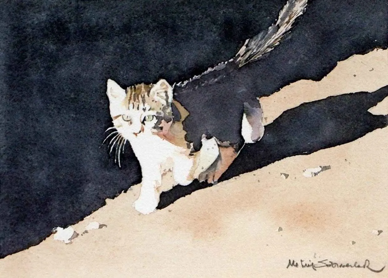 "isimsiz" eseri METİN SÖNMEZLER tarafından 2010 yılında 18x25 cm ölçülerinde Kağıt üzeri sulu boya tekniği ile yapılmıştır.