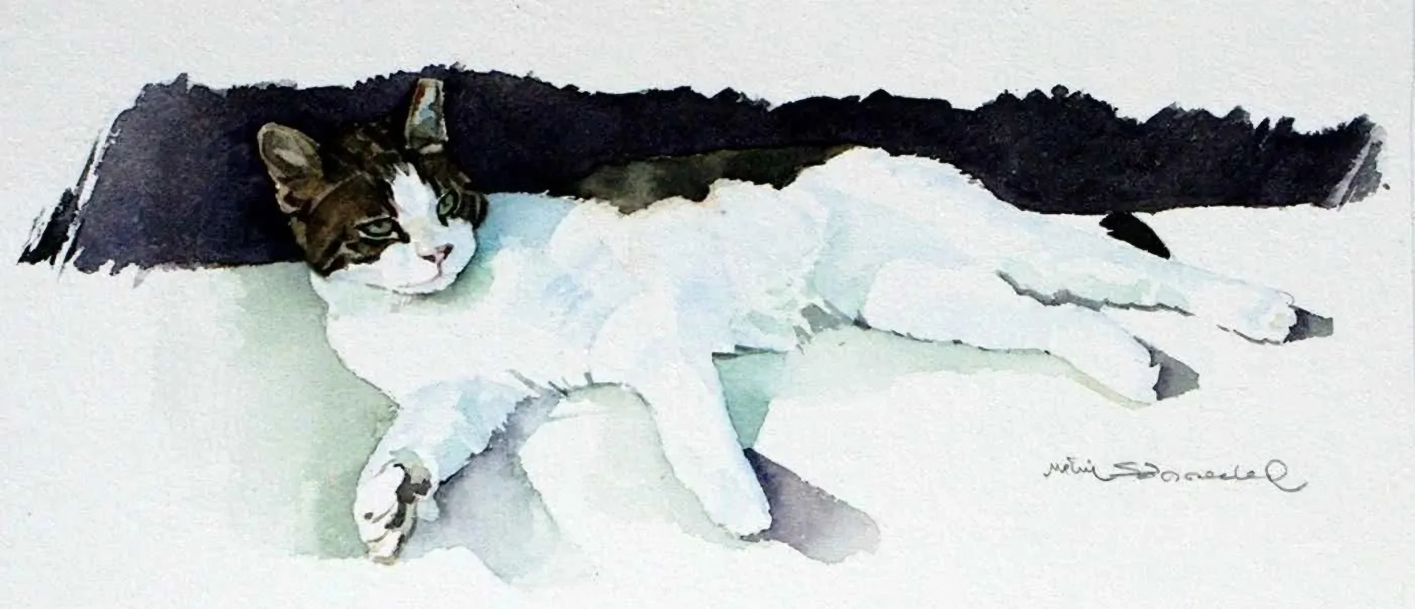 "isimsiz" eseri METİN SÖNMEZLER tarafından 2010 yılında 14x30 cm ölçülerinde Kağıt üzeri sulu boya tekniği ile yapılmıştır.