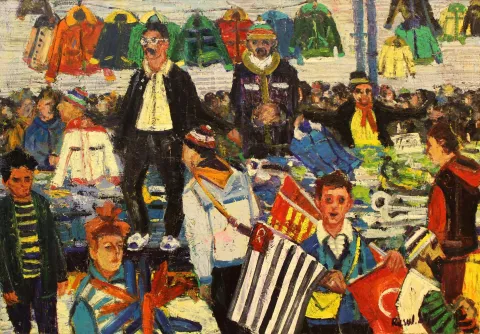 RESUL AYTEMÜR — “isimsiz”, 2008 "isimsiz" eseri RESUL AYTEMÜR tarafından 2008 yılında 84x119 cm ölçülerinde Tuval üzeri yağlı boya tekniği ile yapılmıştır.