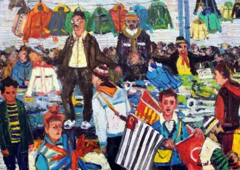 RESUL AYTEMÜR — “isimsiz”, 2008 "isimsiz" eseri RESUL AYTEMÜR tarafından 2008 yılında 84x119 cm ölçülerinde Tuval üzeri yağlı boya tekniği ile yapılmıştır.