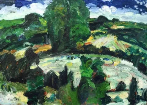 RESUL AYTEMÜR — “isimsiz”, 1994 "isimsiz" eseri RESUL AYTEMÜR tarafından 1994 yılında 96x134 cm ölçülerinde Tuval üzeri yağlı boya tekniği ile yapılmıştır.