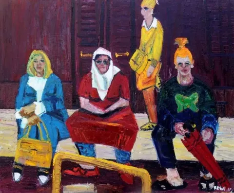 RESUL AYTEMÜR — “isimsiz”, 2005 "isimsiz" eseri RESUL AYTEMÜR tarafından 2005 yılında 116x140 cm ölçülerinde Tuval üzeri yağlı boya tekniği ile yapılmıştır.