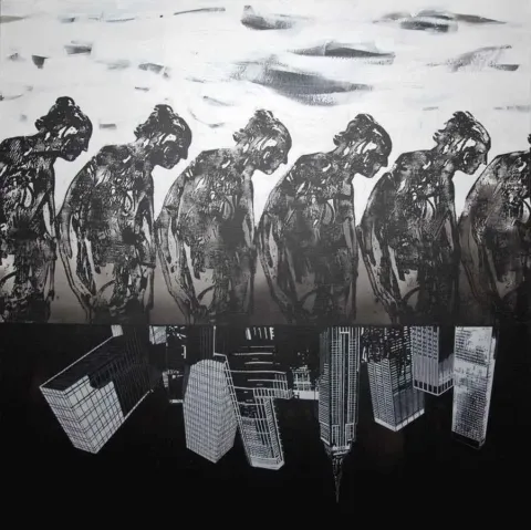 SEYDİ MURAT KOÇ — “Hades Serisinden”, 2010 "Hades Serisinden" eseri SEYDİ MURAT KOÇ tarafından 2010 yılında 100x100 cm ölçülerinde Tuval üzeri karışık teknik tekniği ile yapılmıştır.