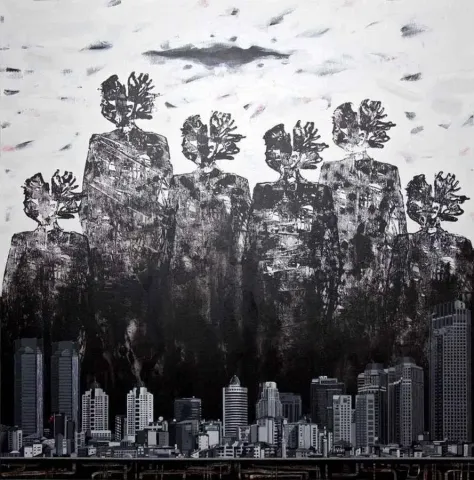 SEYDİ MURAT KOÇ — “Hades Serisinden”, 2010 "Hades Serisinden" eseri SEYDİ MURAT KOÇ tarafından 2010 yılında 100x100 cm ölçülerinde Tuval üzeri karışık teknik tekniği ile yapılmıştır.