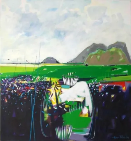 "isimsiz" eseri TAMER BİLGİÇ tarafından 2010 yılında 130x120 cm ölçülerinde Tuval üzeri akrilik boya tekniği ile yapılmıştır.