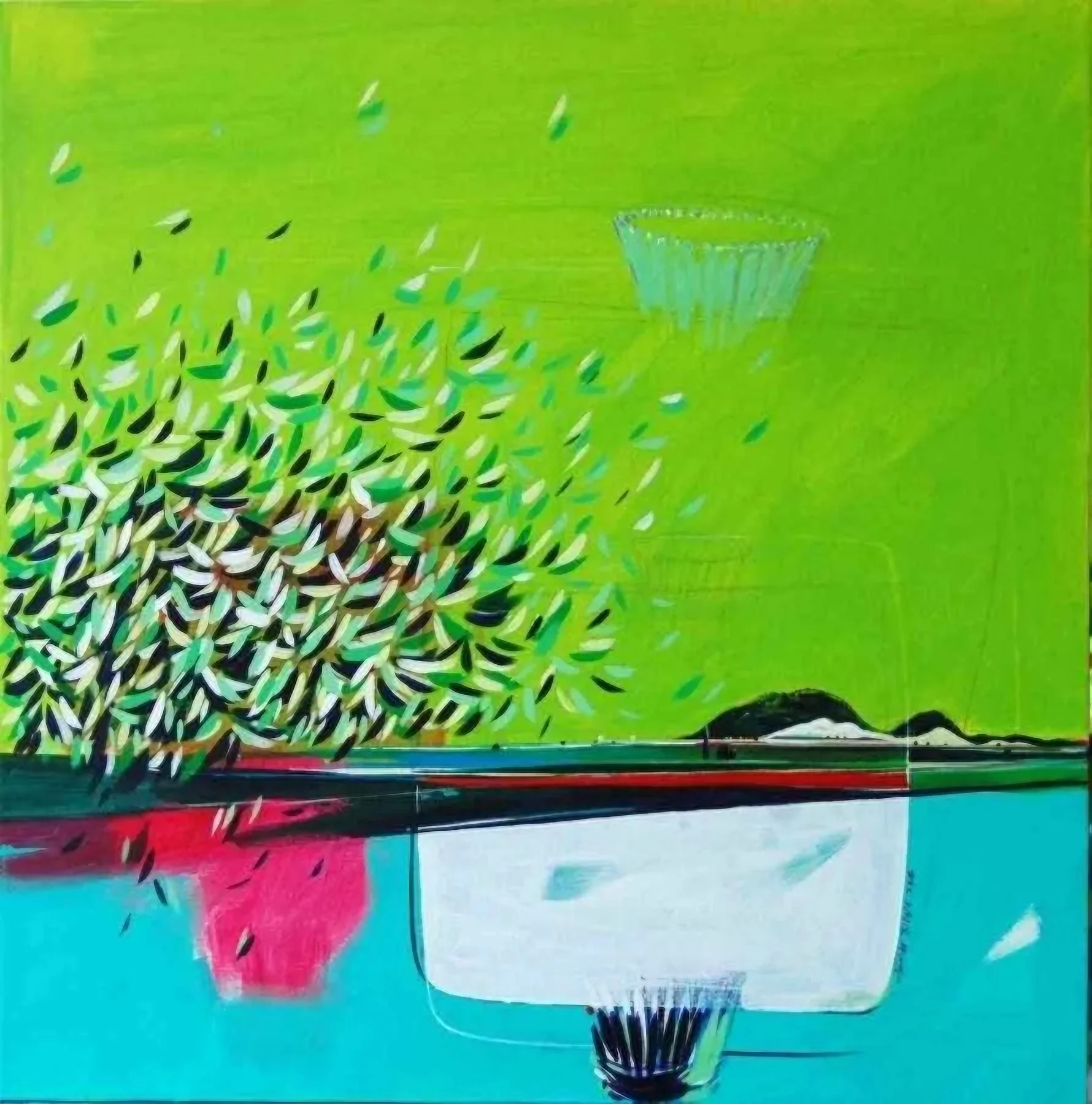 "isimsiz" eseri TAMER BİLGİÇ tarafından 2010 yılında 70x70 cm ölçülerinde Tuval üzeri akrilik boya tekniği ile yapılmıştır.