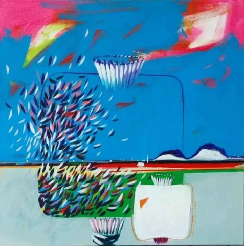 TAMER BİLGİÇ — “isimsiz”, 2010 "isimsiz" eseri TAMER BİLGİÇ tarafından 2010 yılında 50x50 cm ölçülerinde Tuval üzeri akrilik boya tekniği ile yapılmıştır.