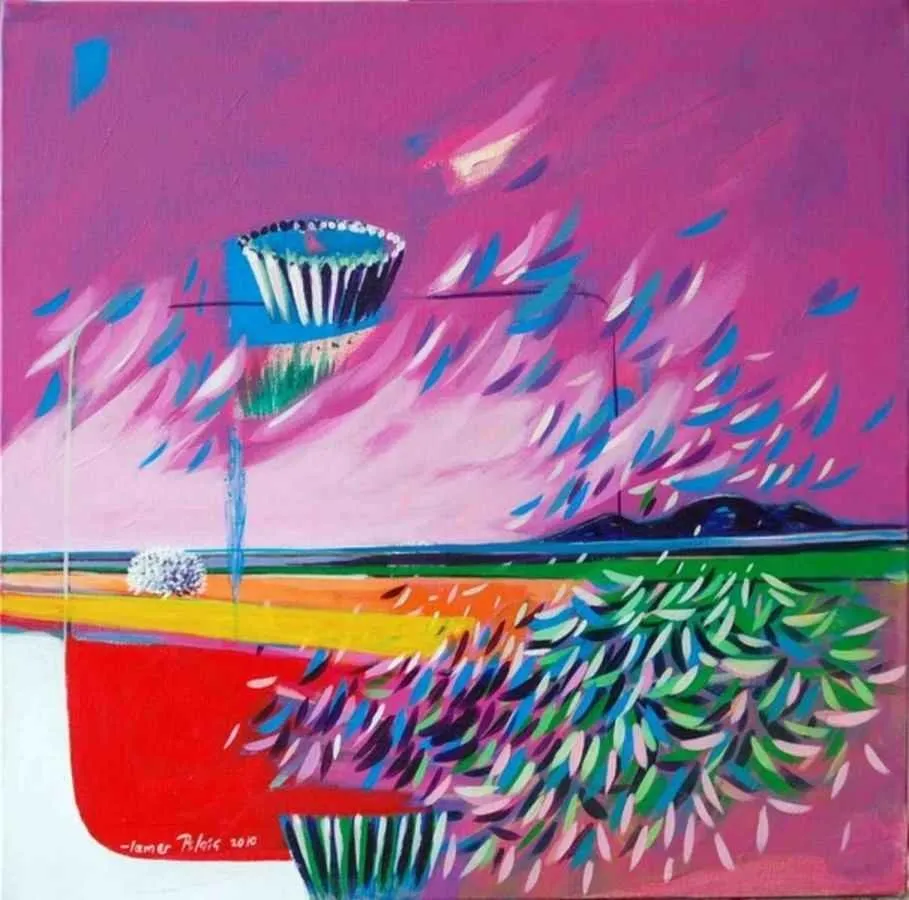 "isimsiz" eseri TAMER BİLGİÇ tarafından 2010 yılında 50x50 cm ölçülerinde Tuval üzeri akrilik boya tekniği ile yapılmıştır.