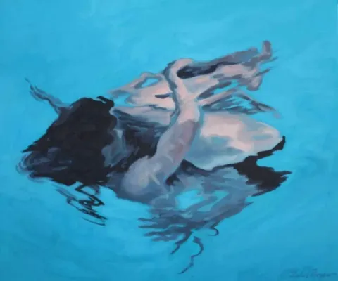 "Çözünme" eseri ZUHAL BAYSAR tarafından 2010 yılında 50x60 cm ölçülerinde Tuval üzeri yağlı boya tekniği ile yapılmıştır.