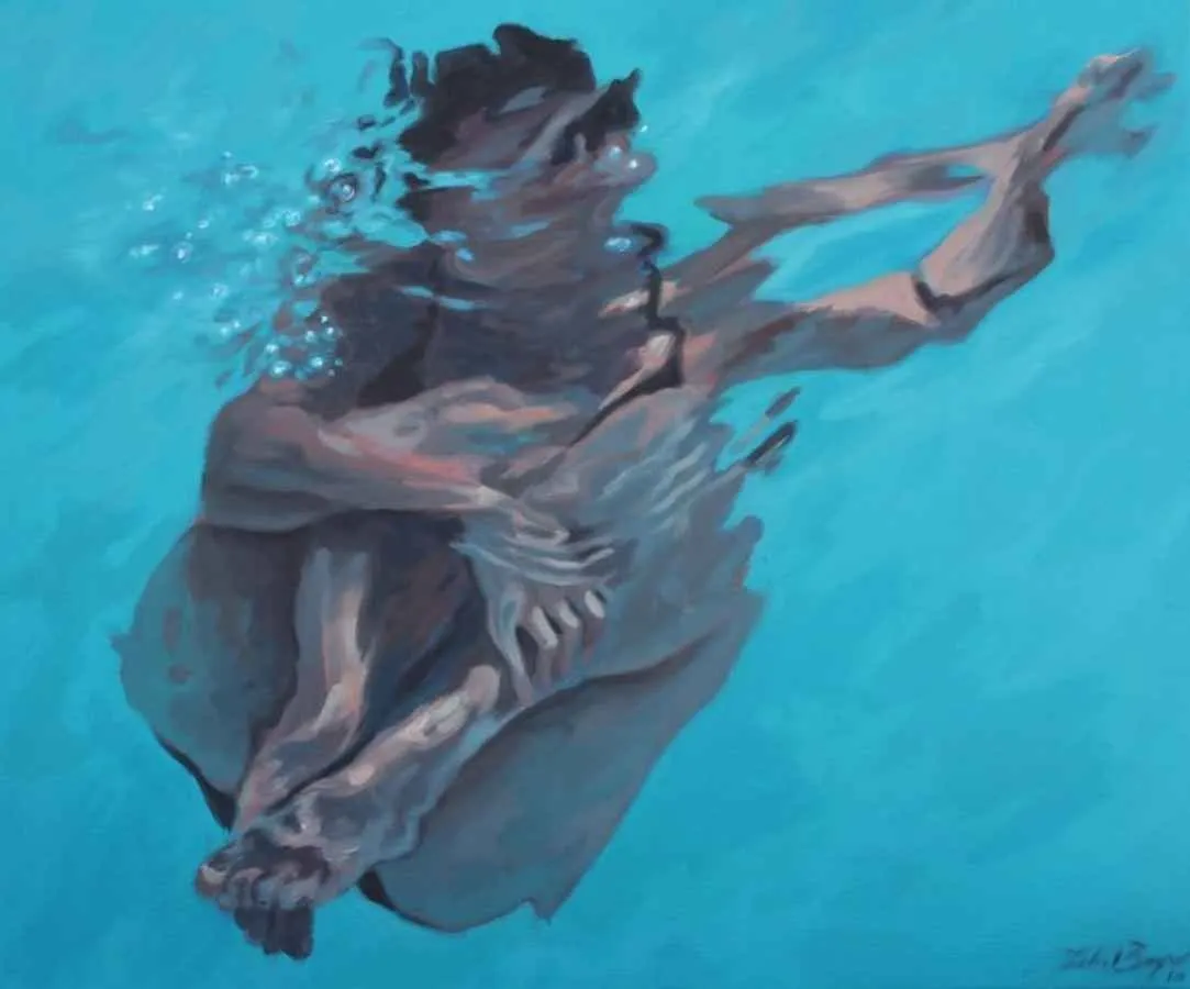 "Ben yalnızım" eseri ZUHAL BAYSAR tarafından 2010 yılında 50x60 cm ölçülerinde Tuval üzeri yağlı boya tekniği ile yapılmıştır.
