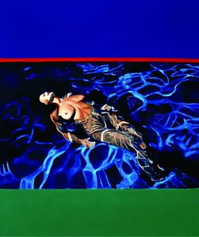 ADNAN YALIM — “isimsiz”, 2006 "isimsiz" eseri ADNAN YALIM tarafından 2006 yılında 100x150 cm ölçülerinde Tuval üzeri akrilik boya tekniği ile yapılmıştır.