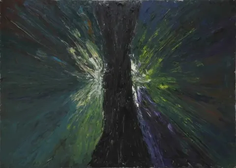 AHMET MEREY — “Bir Dağın Doğuşu”, 2011 "Bir Dağın Doğuşu" eseri AHMET MEREY tarafından 2011 yılında 130x180 cm ölçülerinde Tuval üzeri yağlı boya tekniği ile yapılmıştır.
