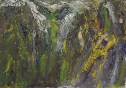 AHMET MEREY — “Dağda Gece”, 2011 "Dağda Gece" eseri AHMET MEREY tarafından 2011 yılında 130x180 cm ölçülerinde Tuval üzeri yağlı boya tekniği ile yapılmıştır.